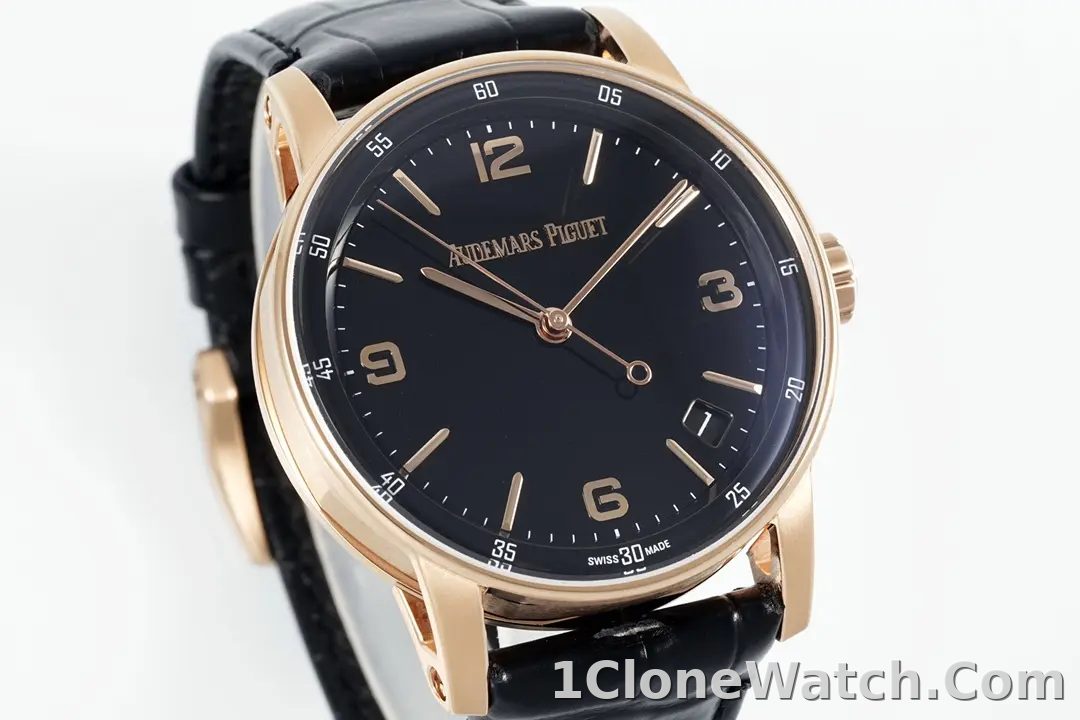 watch Audemars Piguet CODE 11.59 Blue Dial Three-Hand Automatic Watch   Rose Gold and Stainless Steel, 41mm - detail