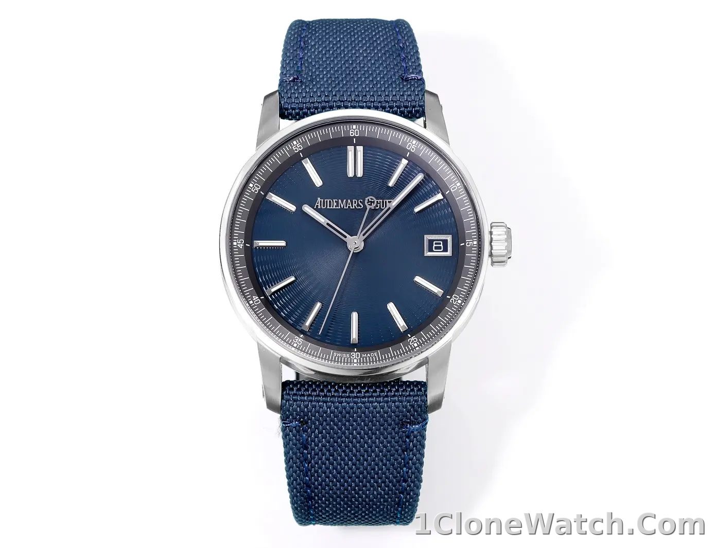 watch Audemars Piguete CODE 11.59 Automatic Watch   Night Blue Dial, Stainless Steel Case, Blue Fabric Strap, 41mm