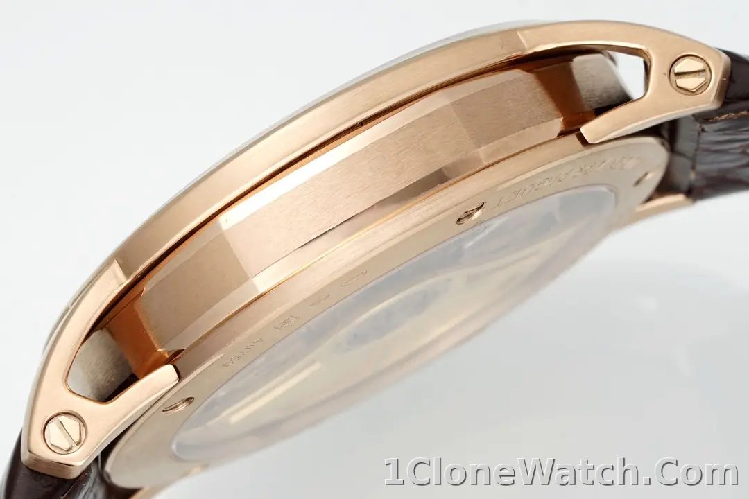 watch Audemars Piguet CODE 11.59 Blue Dial Three-Hand Automatic Watch   41mm Rose Gold Case with Brown Leather Strap - detail