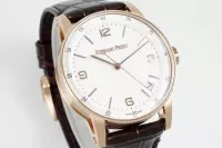 watch Audemars Piguet CODE 11.59 Blue Dial Three-Hand Automatic Watch   41mm Rose Gold Case with Brown Leather Strap - view 3