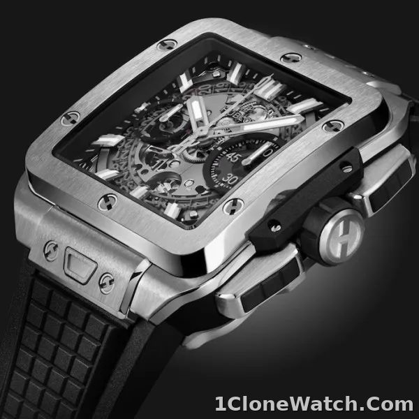 Hublot Square Bang Men Automatic Skeleton Rubber Watch 821.NX.0170.RX - detail