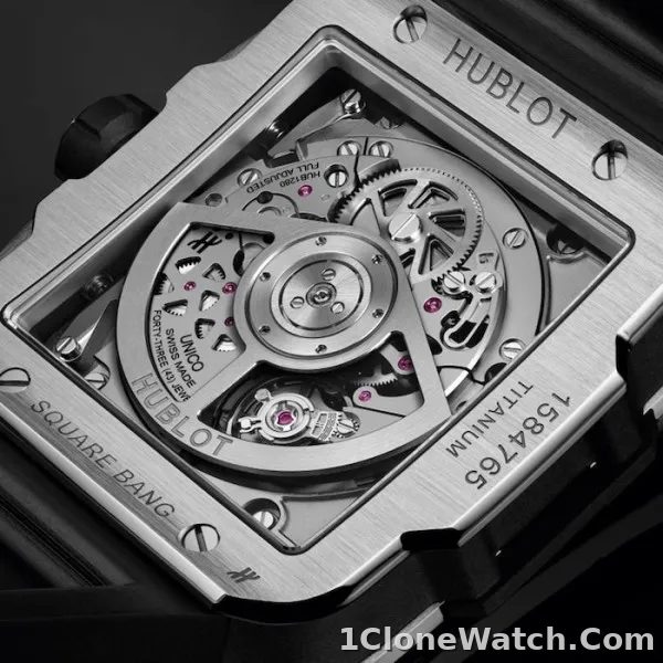Hublot Square Bang Men Automatic Skeleton Rubber Watch 821.NX.0170.RX - detail