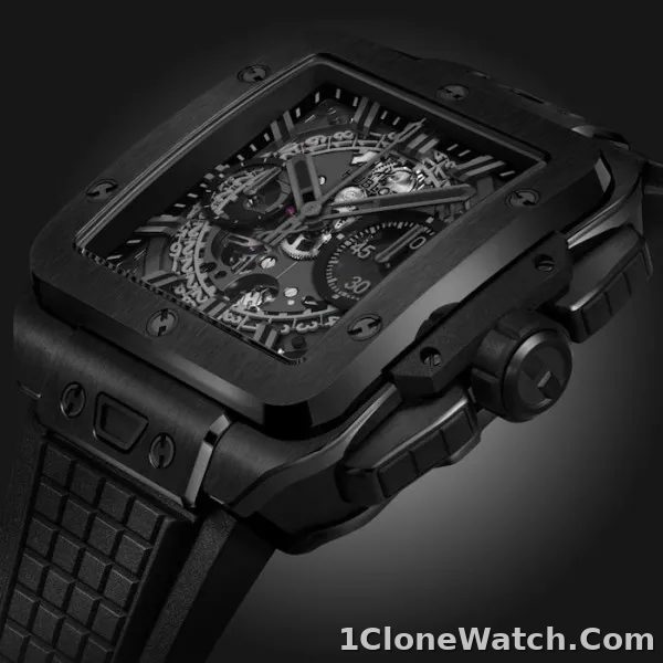 Hublot Square Bang Men Automatic Skeleton Rubber Watch 821.CX.0140.RX - detail