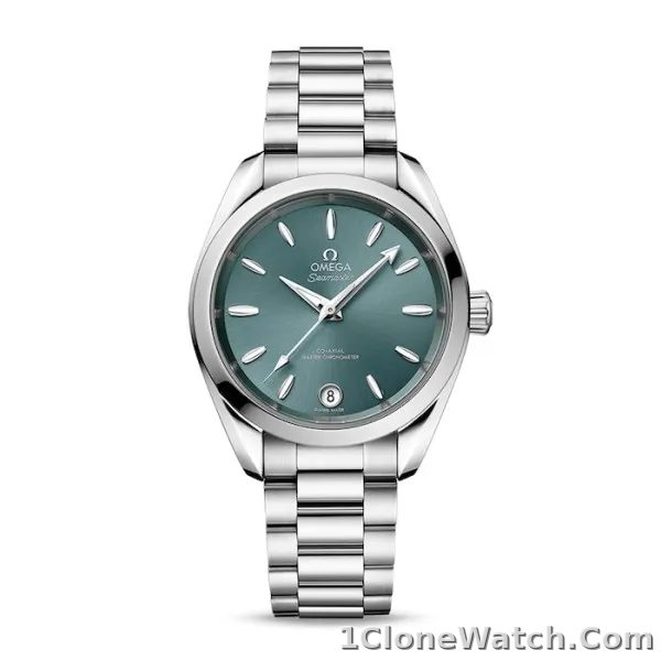 Omega Aquaterra Women Automatic Green Stainless Steel Watch O22010342010001