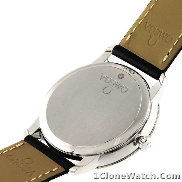 Omega De Ville Men Automatic Silver Leather Watch O42413402002001 - detail