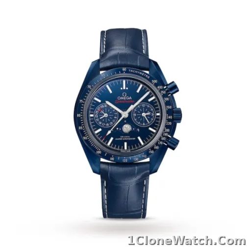 Omega Speedmaster Men Automatic Blue Leather Watch O30493445203001