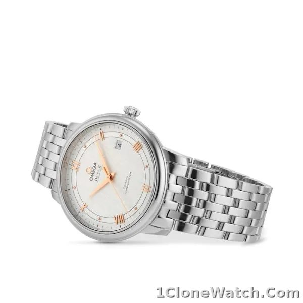 Omega De Ville Men Automatic Mother of Pearl Stainless Steel Watch O42410402002004 - detail