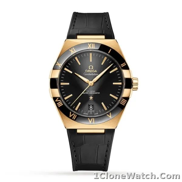 Omega Constellation Men Automatic Black Leather Watch O13163412101001
