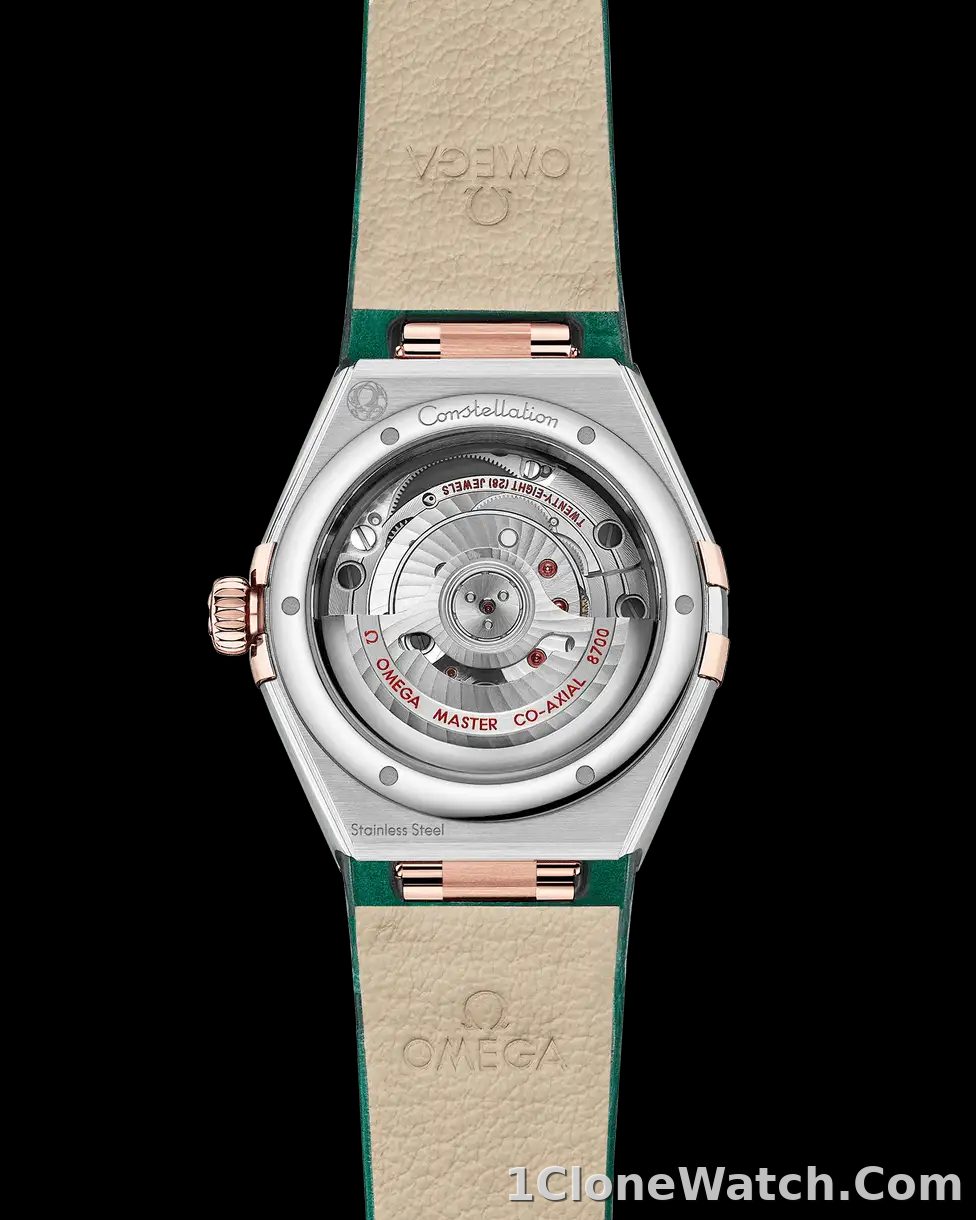 Omega Constellation Women Automatic Green Leather Watch O13128292099001 - detail
