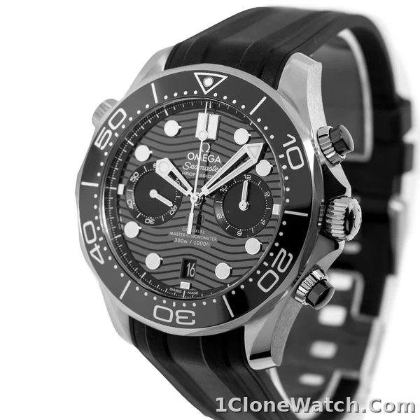 Omega Seamaster Men Automatic Black Rubber Watch O21032445101001 - detail