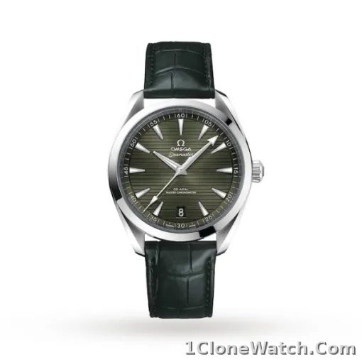 Omega Seamaster Aqua Terra Men Automatic Green Leather Watch O22013412110001
