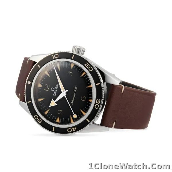Omega Seamaster Men Automatic Black Calf Watch O23432412101001 - detail