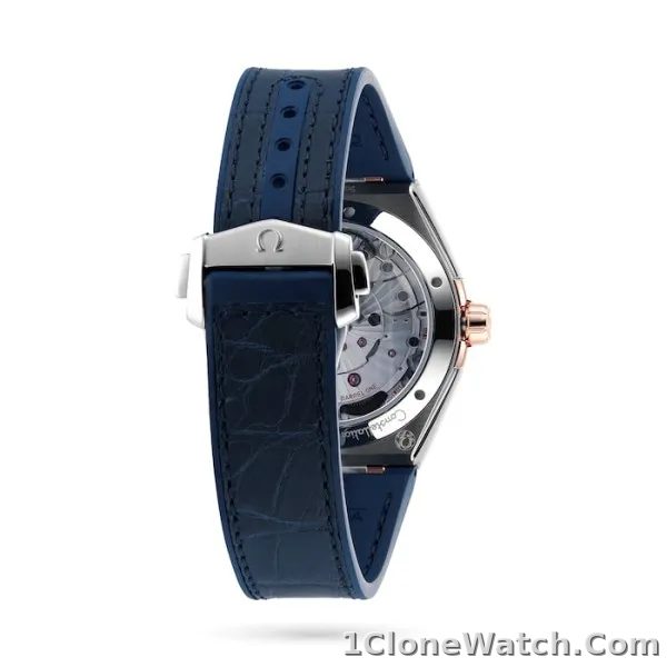 Omega Constellation Men Automatic Blue Leather Watch O13123412103001 - detail