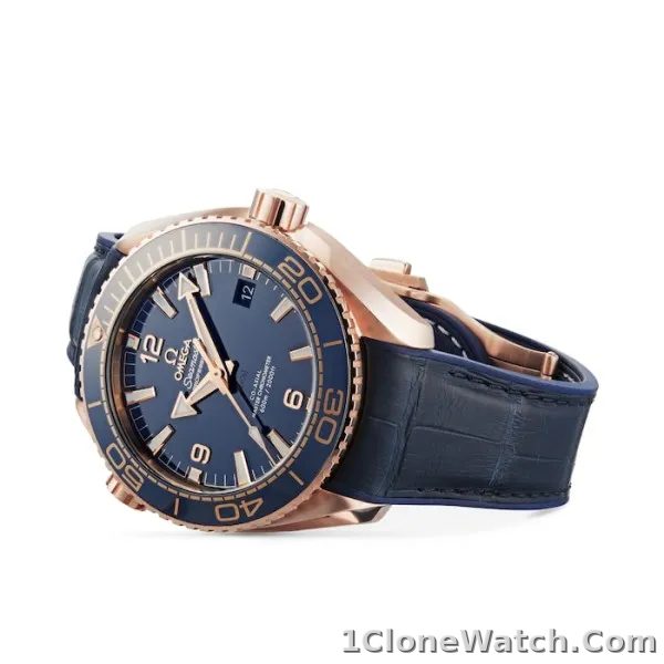 Omega Planet Ocean Men Automatic Blue Leather Watch O21563442103001 - detail