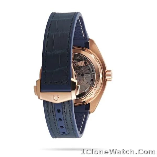 Omega Planet Ocean Men Automatic Blue Leather Watch O21563442103001 - detail