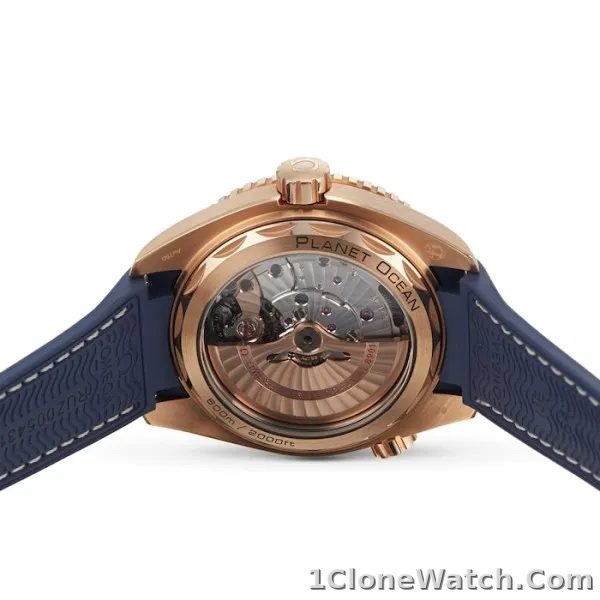 Omega Planet Ocean Men Automatic Blue Leather Watch O21563442103001 - detail