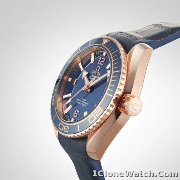 Omega Planet Ocean Men Automatic Blue Leather Watch O21563442103001 - detail