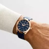 Omega Seamaster Aqua Terra Men Automatic Blue 18ct Rose Gold Watch O22052412103001 - view 3