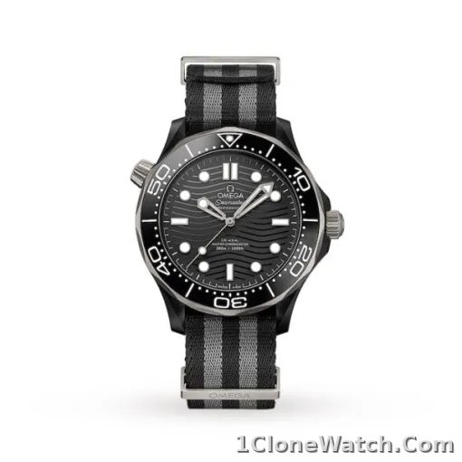 Omega Seamaster Men Automatic Black Fabric 007 Watch O21092442001002