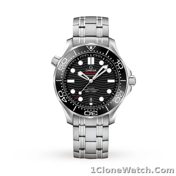 Omega Seamaster Men Automatic Black Stainless Steel Watch O21030422001001