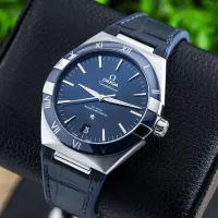 Omega Constellation Men Automatic Blue Leather Watch O13133412103001 - view 5