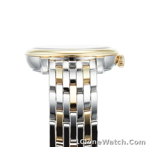 Omega De Ville Women Quartz Mother of Pearl 18ct Yellow Gold Watch O42420246055001 - detail