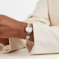 Omega De Ville Women Quartz Mother of Pearl 18ct Yellow Gold Watch O42420246055001 - view 3