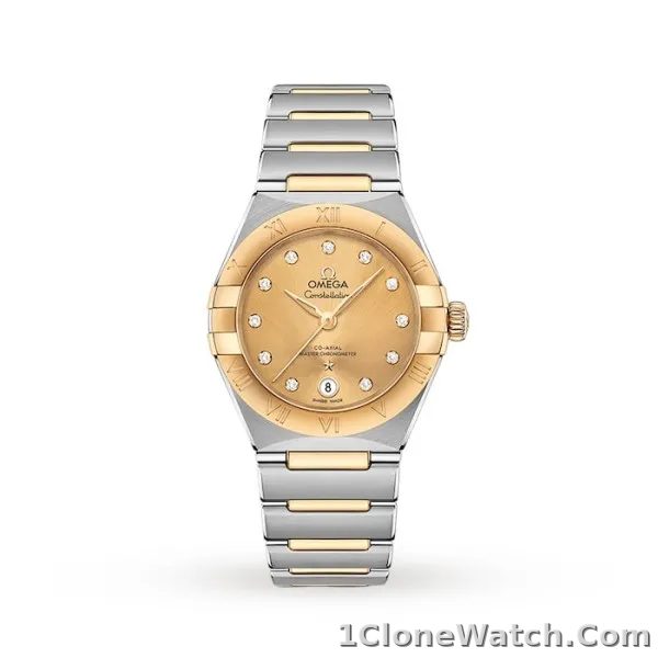 Omega Constellation Women Automatic Champagne Stainless Steel Watch O13120292058001