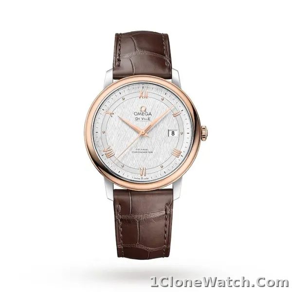 Omega De Ville Men Automatic Mother of Pearl Leather Watch O42423402002002