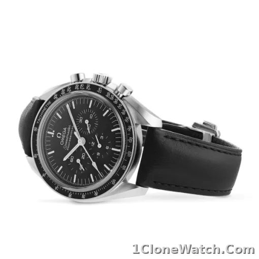 Omega Speedmaster Men Automatic Black Leather Watch O31032425001002 - detail