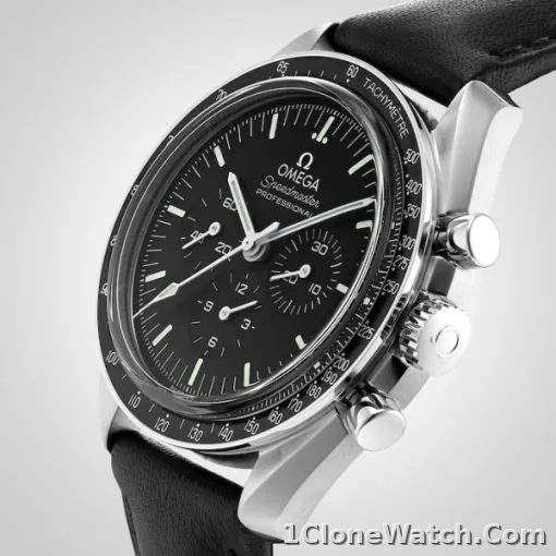 Omega Speedmaster Men Automatic Black Leather Watch O31032425001002 - detail
