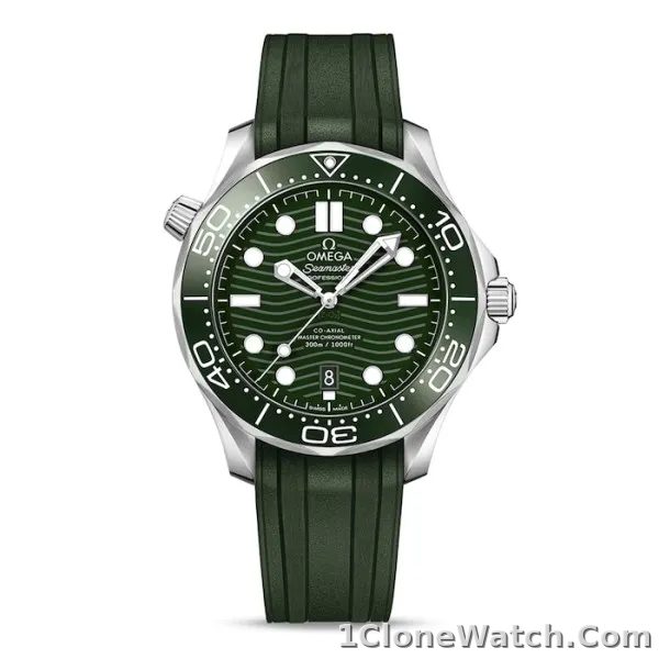 Omega Seamaster Men Automatic Green Rubber Watch O21032422010001