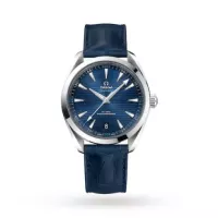Omega Seamaster Aqua Terra Men Automatic Blue Leather Watch O22013412103001 - view 1