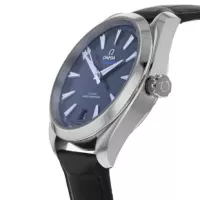 Omega Seamaster Aqua Terra Men Automatic Blue Leather Watch O22013412103001 - view 3