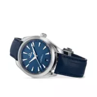 Omega Seamaster Aqua Terra Men Automatic Blue Leather Watch O22013412103001 - view 7