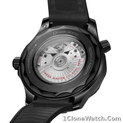 Omega Seamaster Men Automatic Black Rubber Watch O21092442001003 - detail