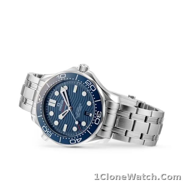 Omega Seamaster Men Automatic Blue Stainless Steel Watch O21030422003001 - detail