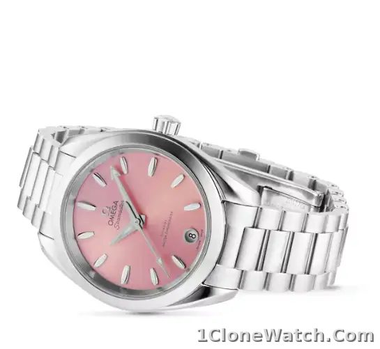 Omega Aquaterra Women Automatic Rose Stainless Steel Watch O22010342010003 - detail