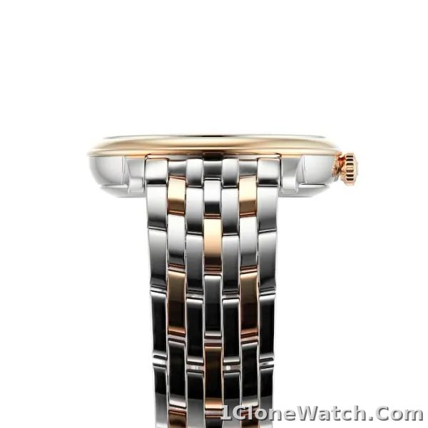 Omega De Ville Men Automatic Green Stainless Steel   18ct Gold Watch O42420402010001 - detail