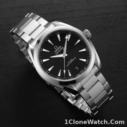 Omega Seamaster Aqua Terra Men Automatic Black Stainless Steel Watch O22010412101001 - detail