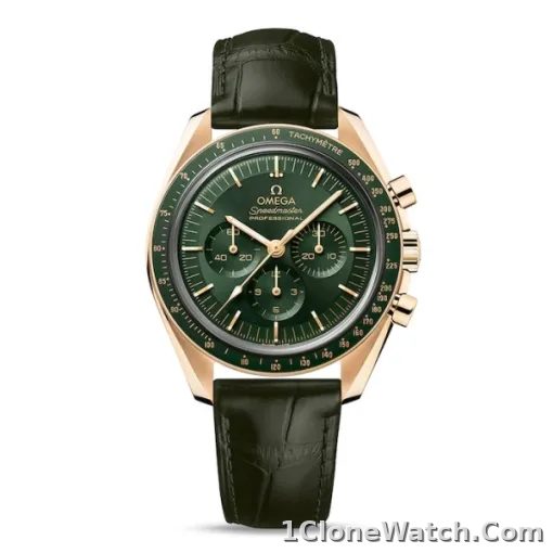 Omega Speedmaster Men Automatic Green Leather Watch O31063425010001
