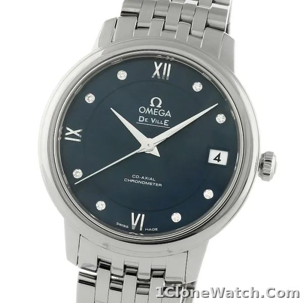 Omega De Ville Women Automatic Blue Stainless Steel Watch O42410332053001 - detail