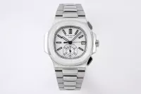 Patek Philippe Silver Nautilus Chronograph Watch - view 1
