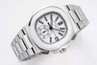 Patek Philippe Silver Nautilus Chronograph Watch - view 5