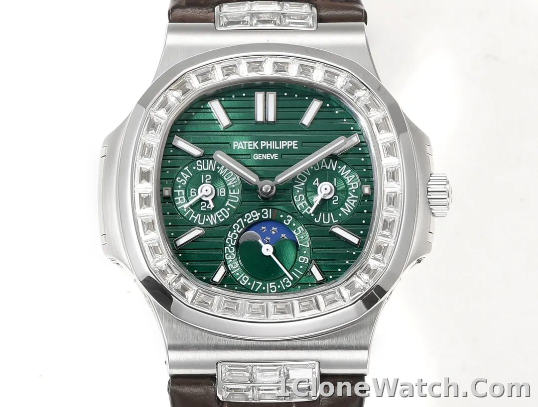 Patek Philippe Green Nautilus Watch - detail