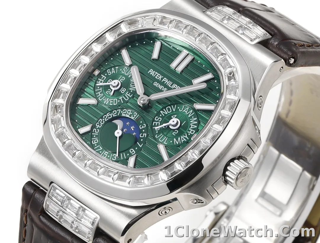 Patek Philippe Green Nautilus Watch - detail