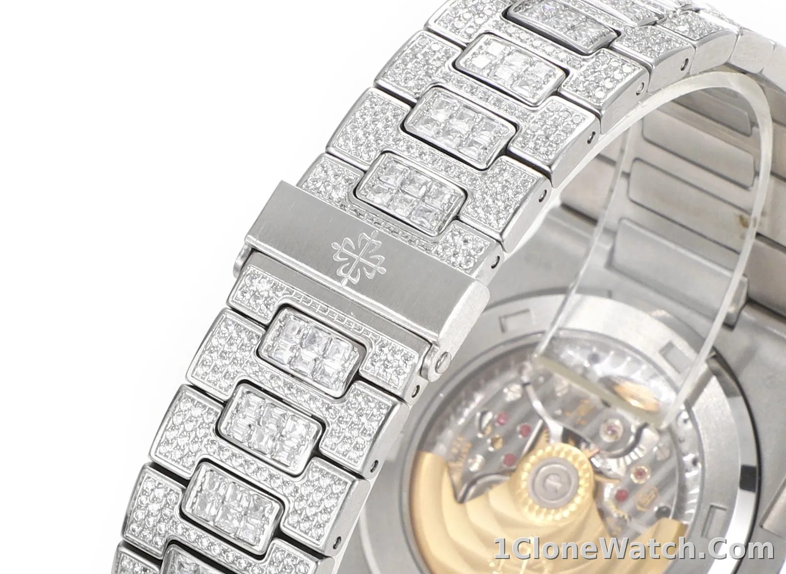 Patek Philippe Nautilus Platinum Green Watch - detail