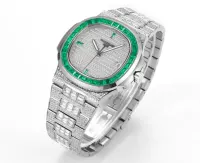 Patek Philippe Nautilus Platinum Green Watch - view 3