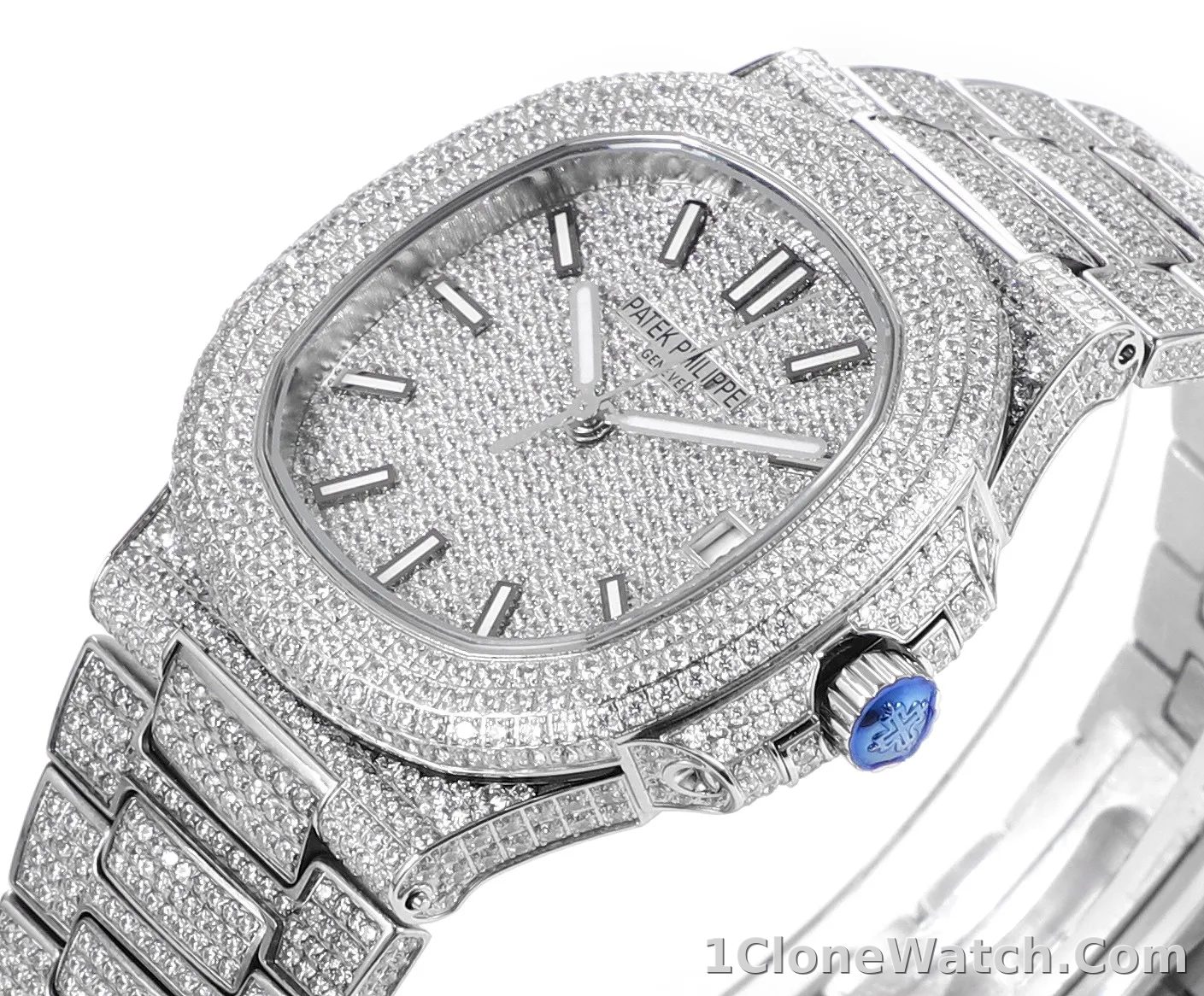 Patek Philippe Nautilus Platinum Watch - detail