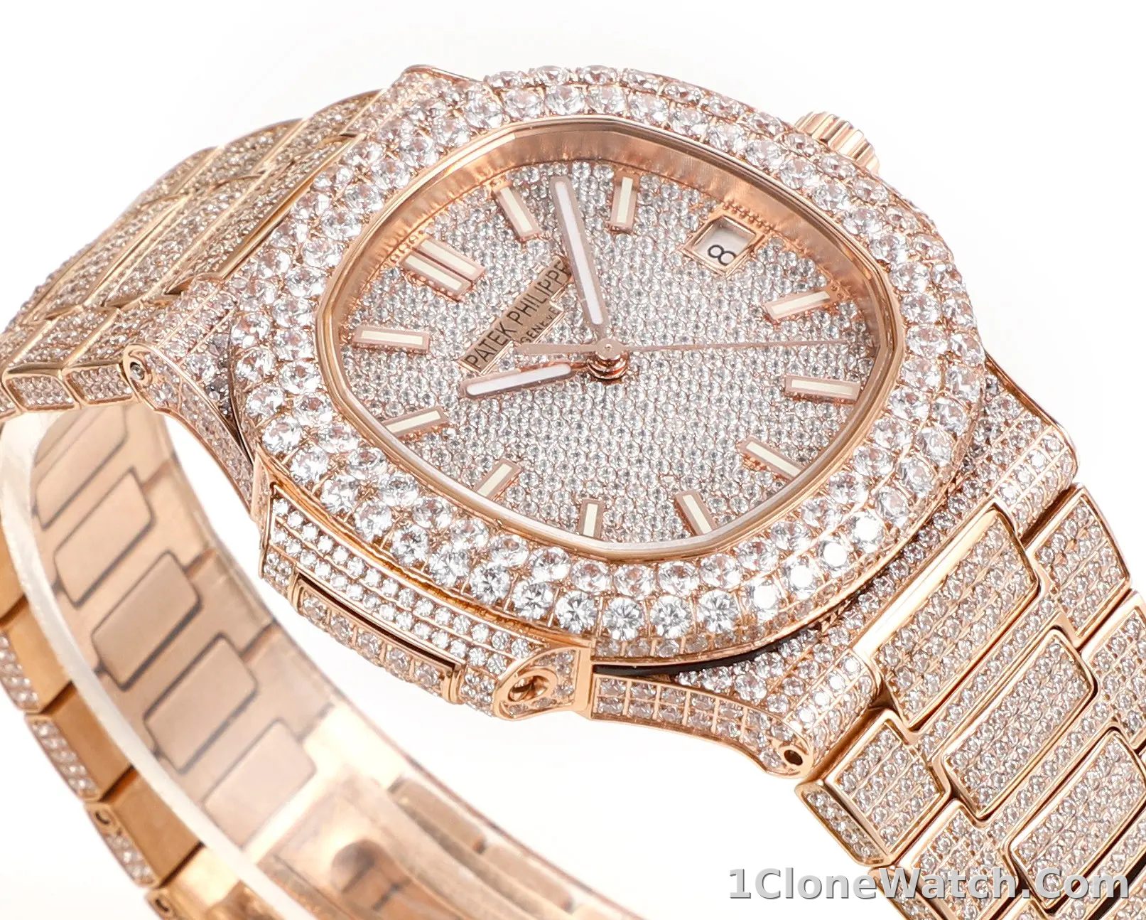 Patek Philippe Nautilus Rose Gold Watch - detail